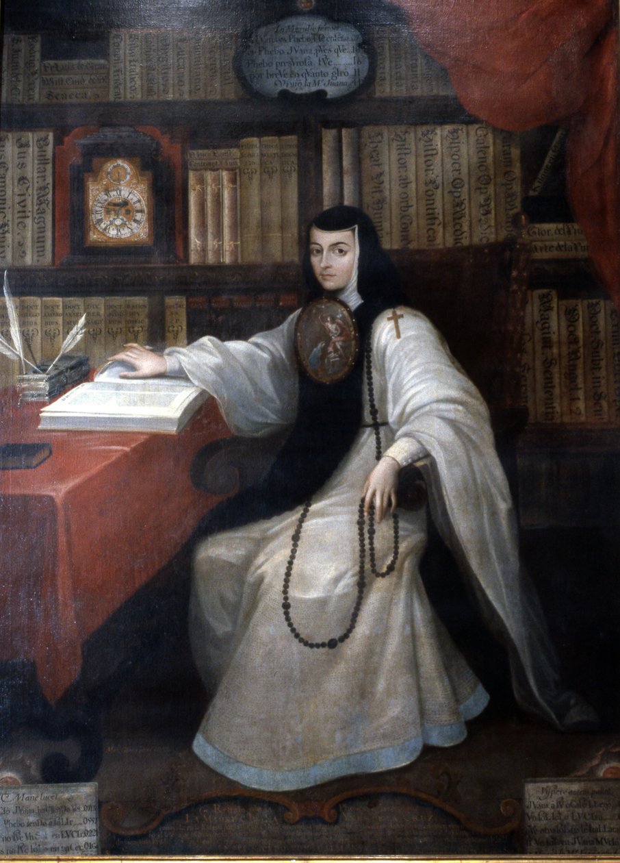 Portret Sor Juany Ines de la Cruz, 1750 autorstwa Miguel Cabrera