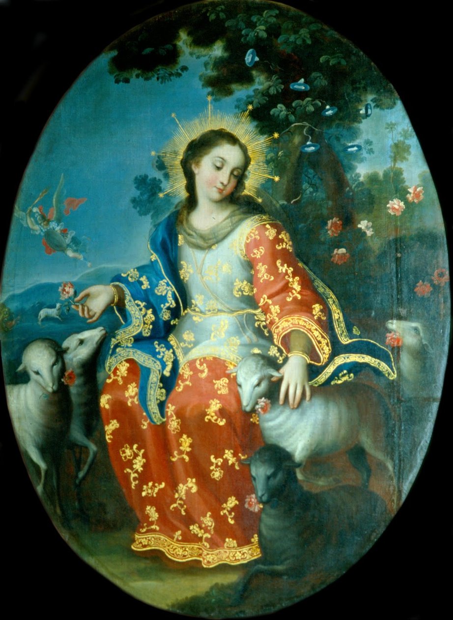 Espanol: La Divina Pastora Boska Pasterka autorstwa Miguel Cabrera