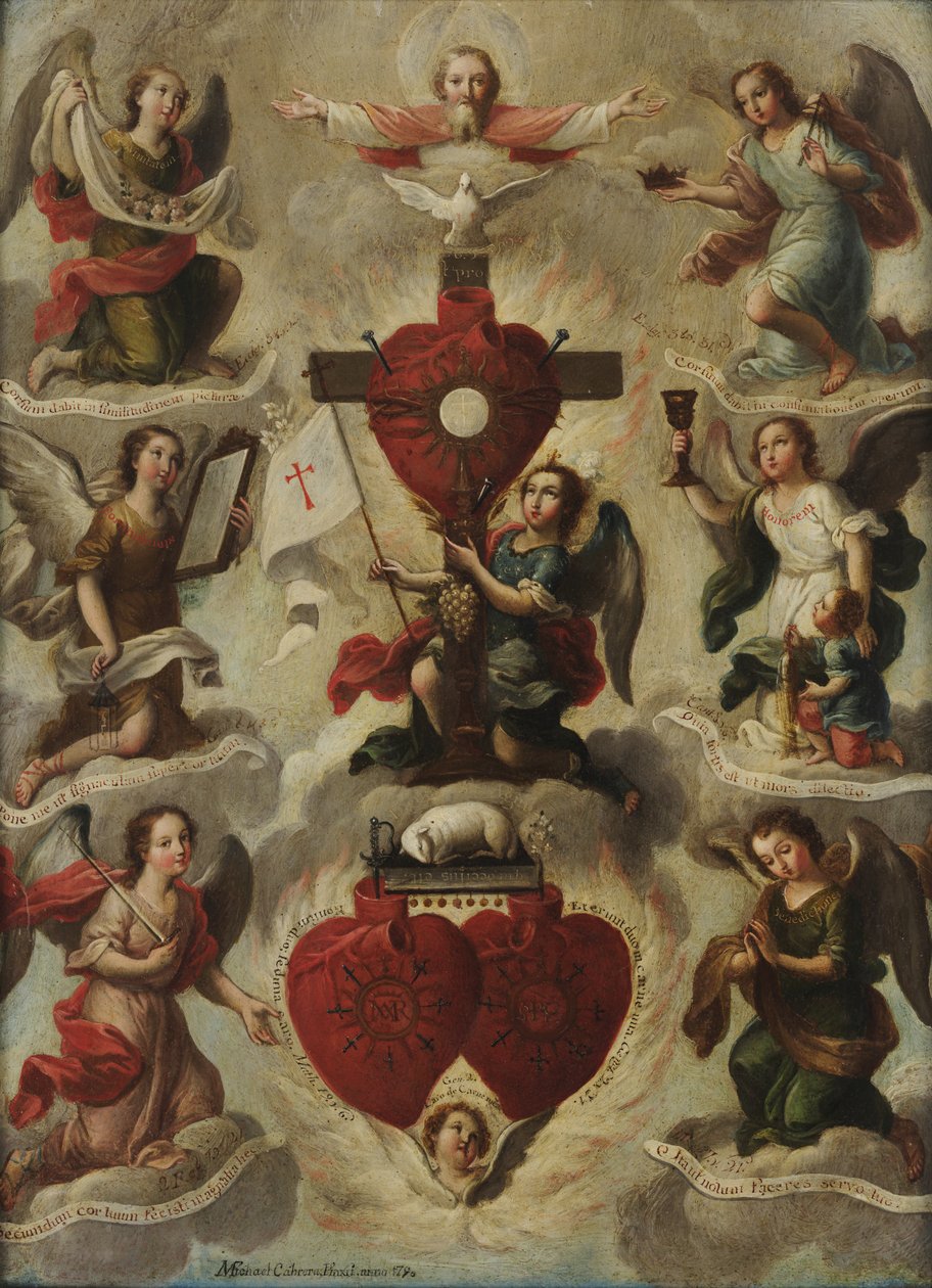 Angielski: Alegoria Świętej Eucharystii autorstwa Miguel Cabrera