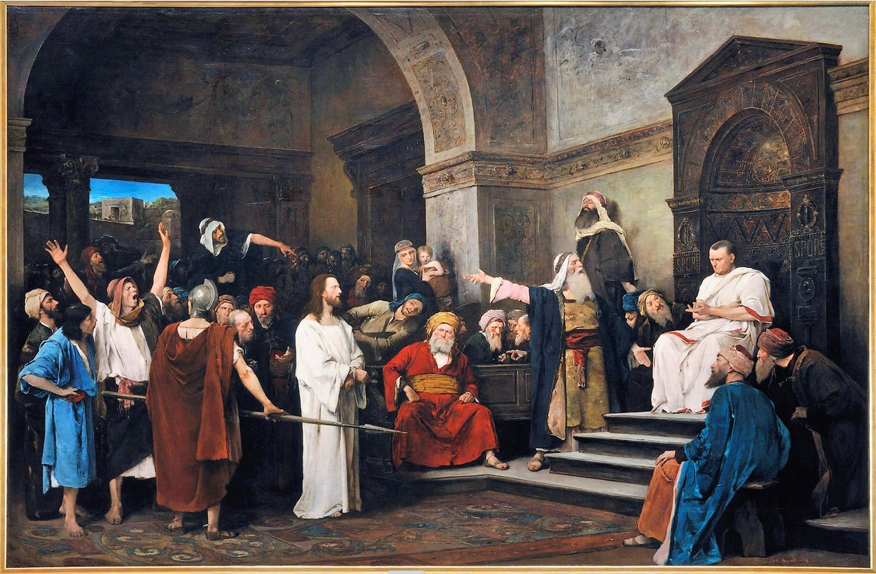 Jezus przed Pilatem autorstwa Mihály Munkácsy