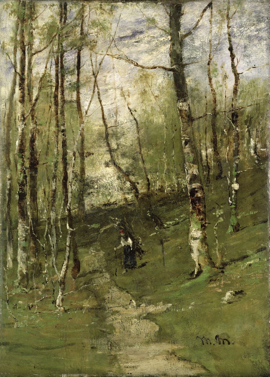 W lesie Barbizon w 1875 r. autorstwa Mihály Munkácsy