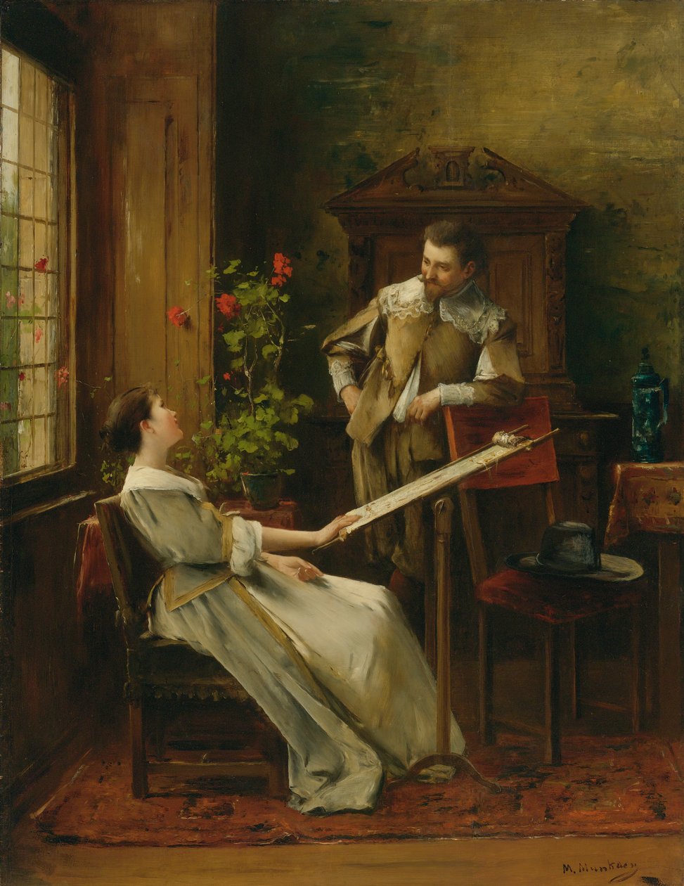 Flirt autorstwa Mihály Munkácsy