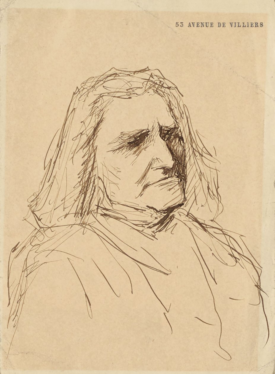 Portret Franciszka Liszta 1811-1886, lata 80. XIX wieku. autorstwa Mihály Munkácsy