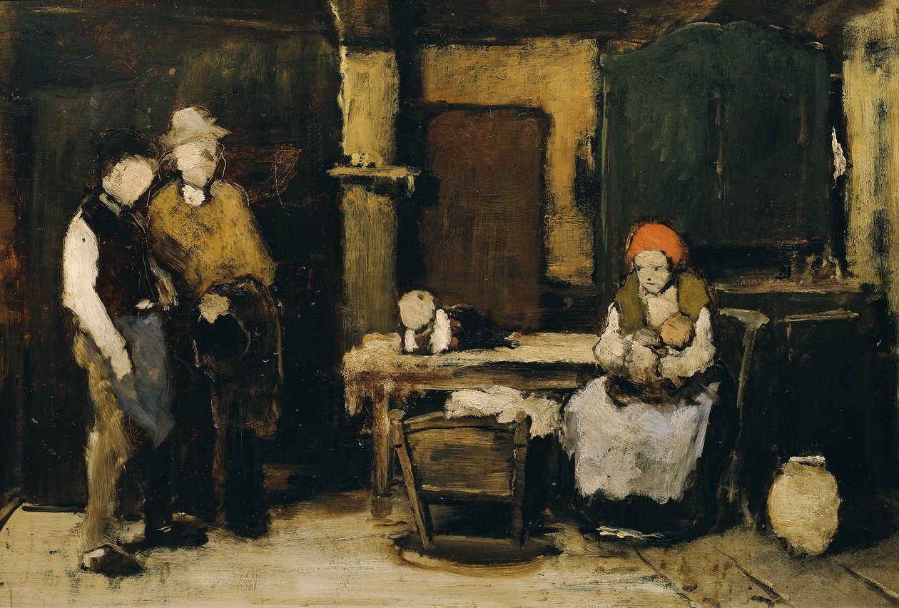 Pijący autorstwa Mihály von Munkácsy