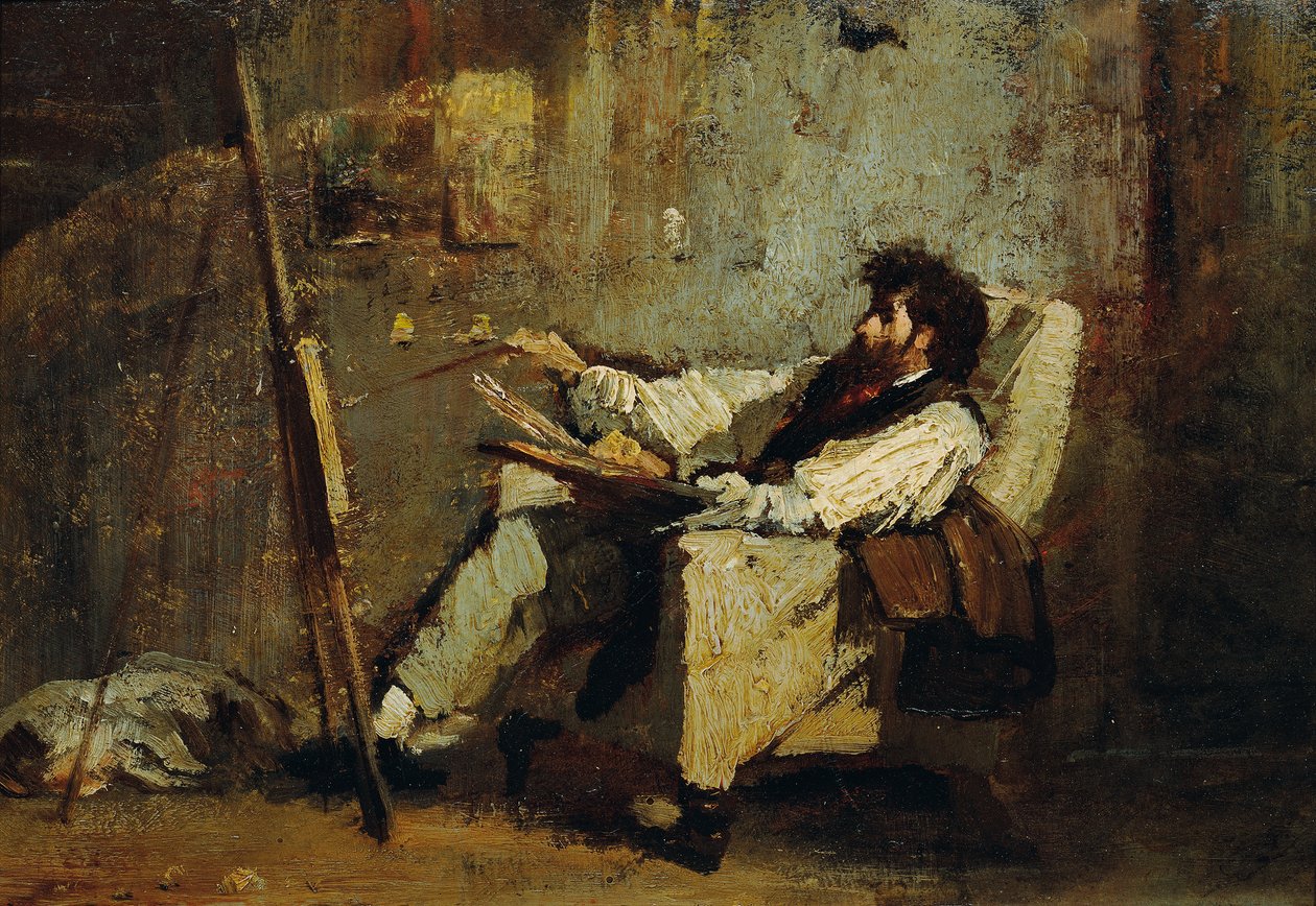 autoportret autorstwa Mihály von Munkácsy