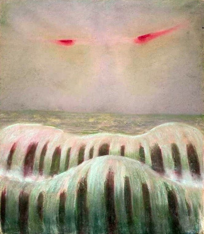 Potop - pejzaż morski. autorstwa Mikalojus Konstantinas Čiurlionis