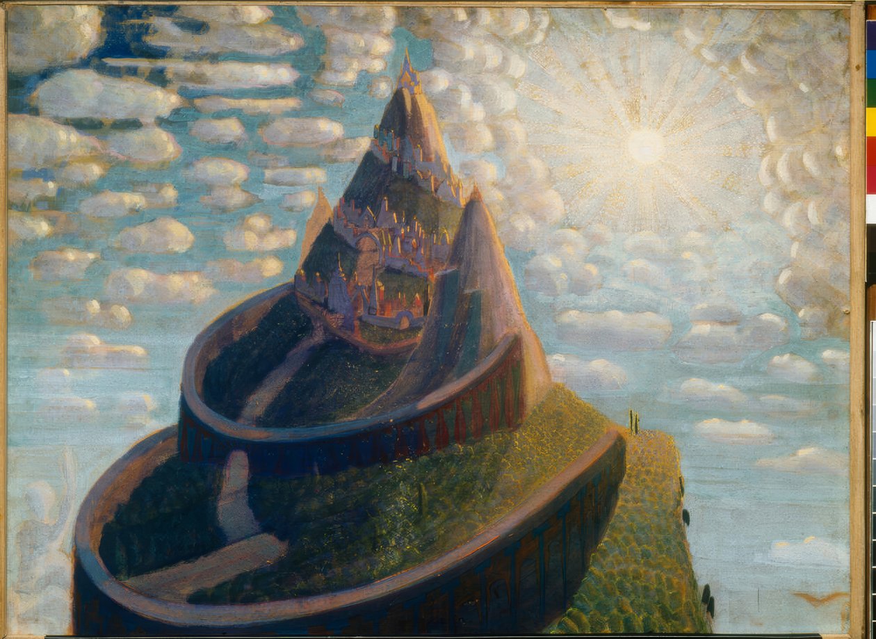 Bajka (bajkowy zamek) autorstwa Mikalojus Konstantinas Čiurlionis