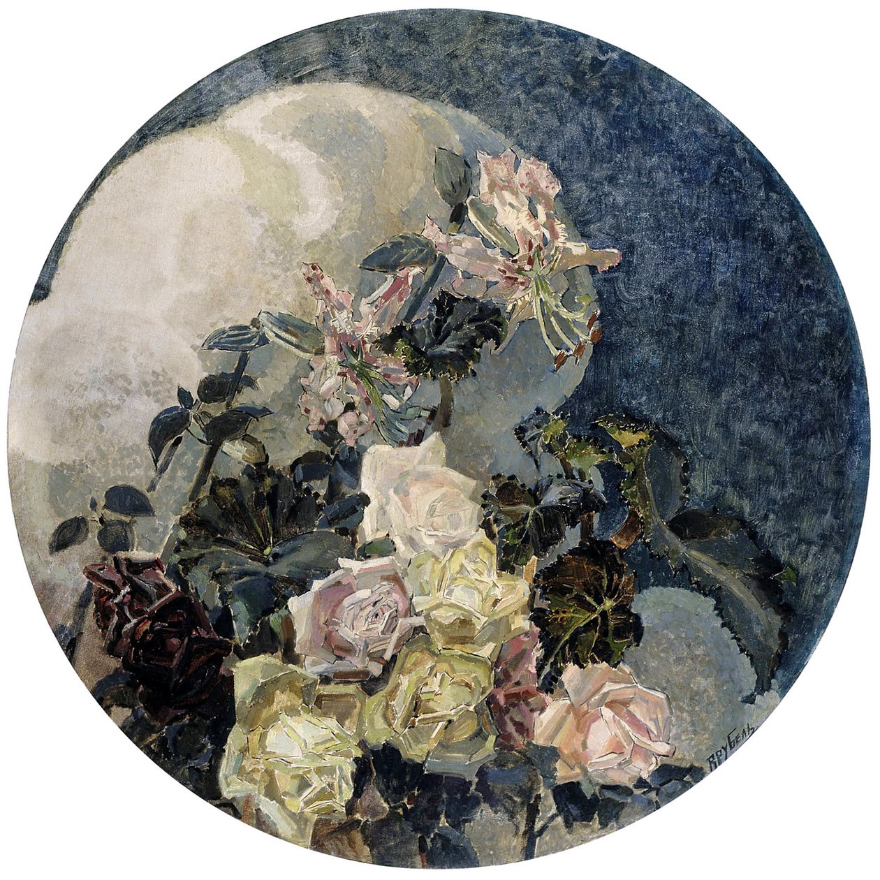 Róże i orchidee, 1894. autorstwa Mikhail Aleksandrovich Vrubel