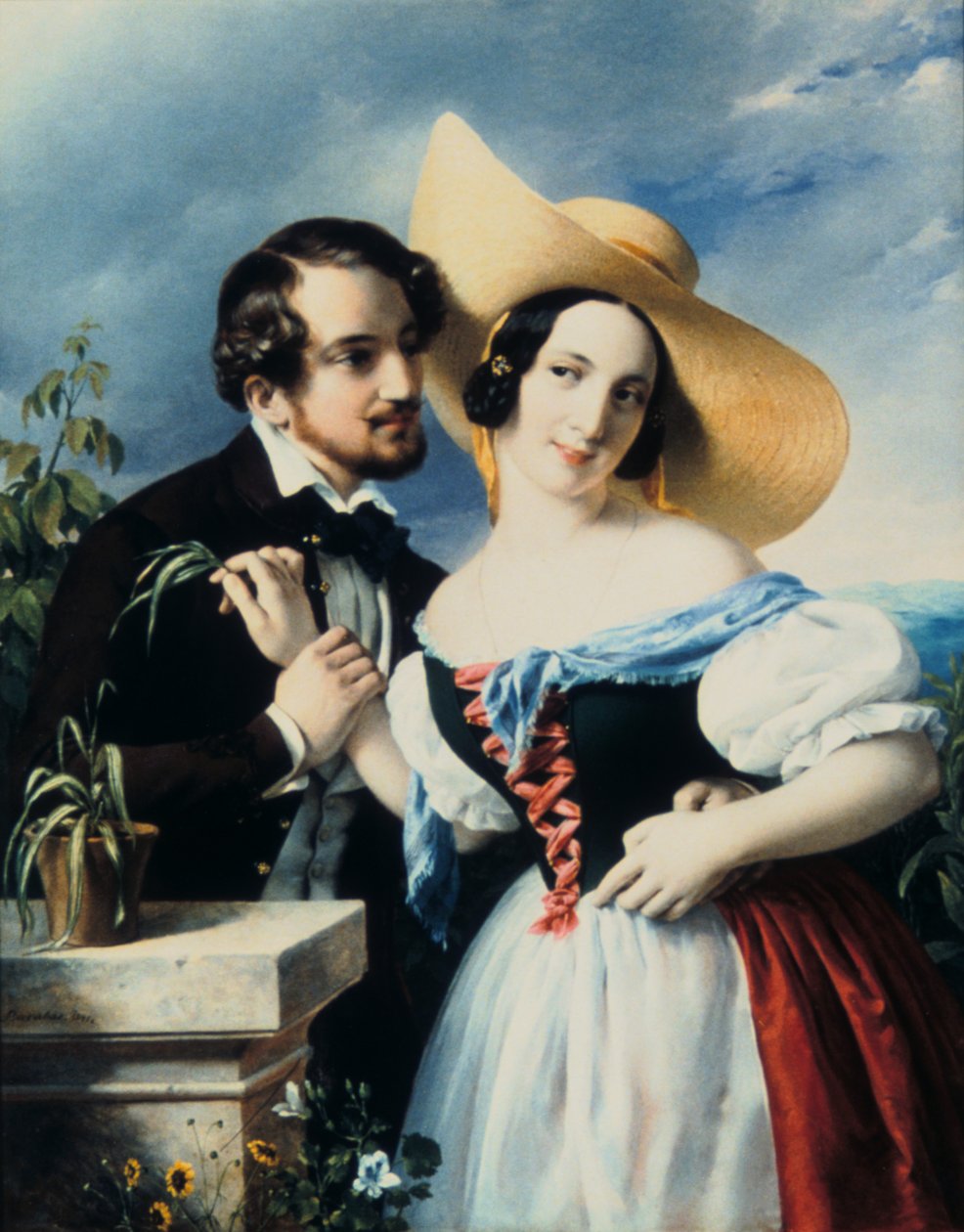 „Flirt”, 1841 autorstwa Miklós Barabás