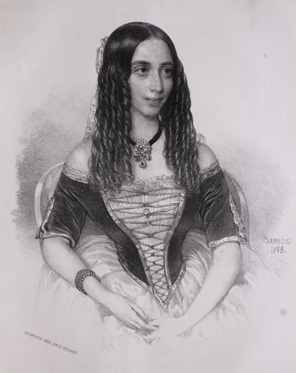 Portret Emilii Lemouton (Miklós Barabás, 1845) autorstwa Miklós Barabás