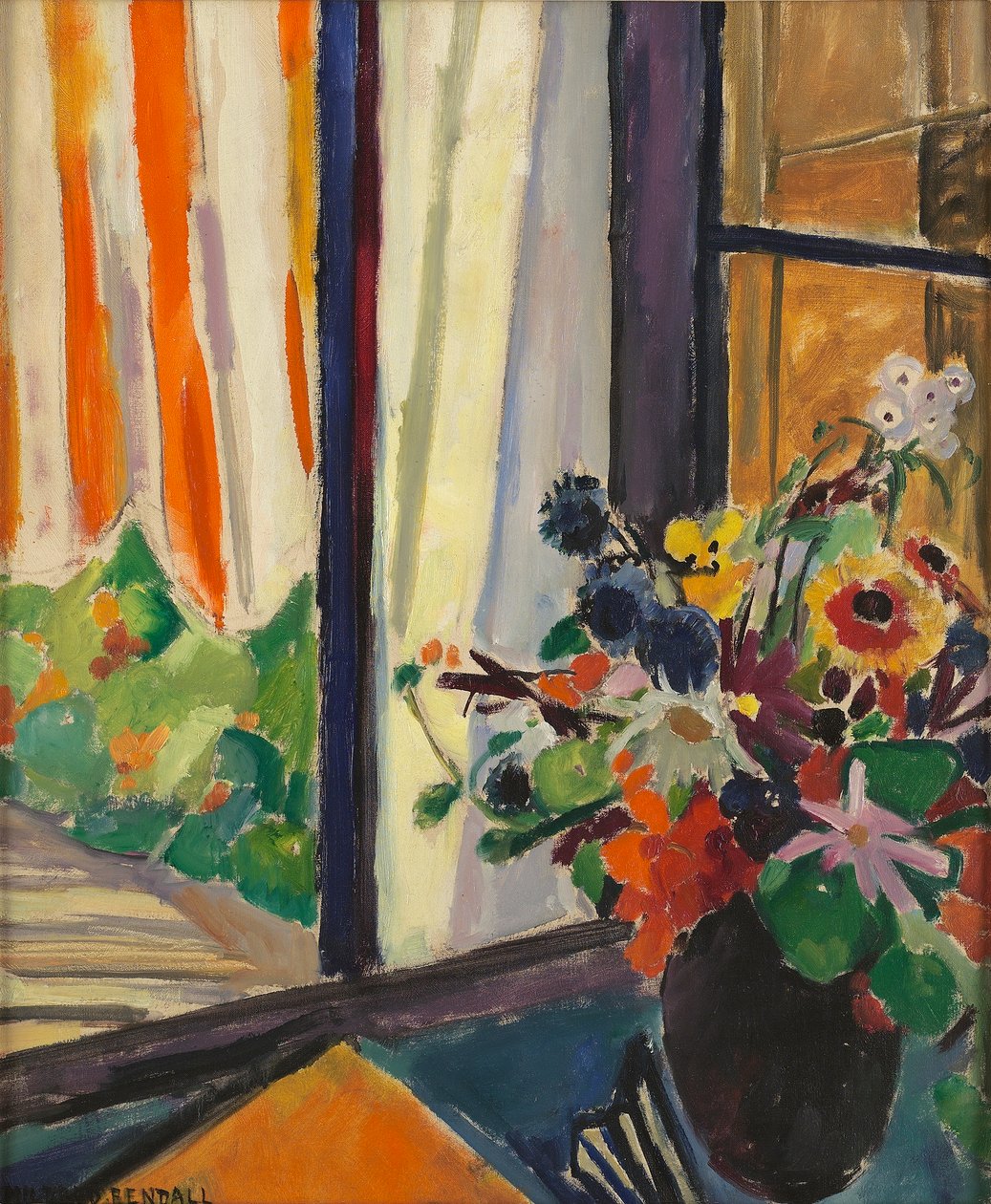 Kwiaty przed oknem, ok. 1930 autorstwa Mildred Bendall