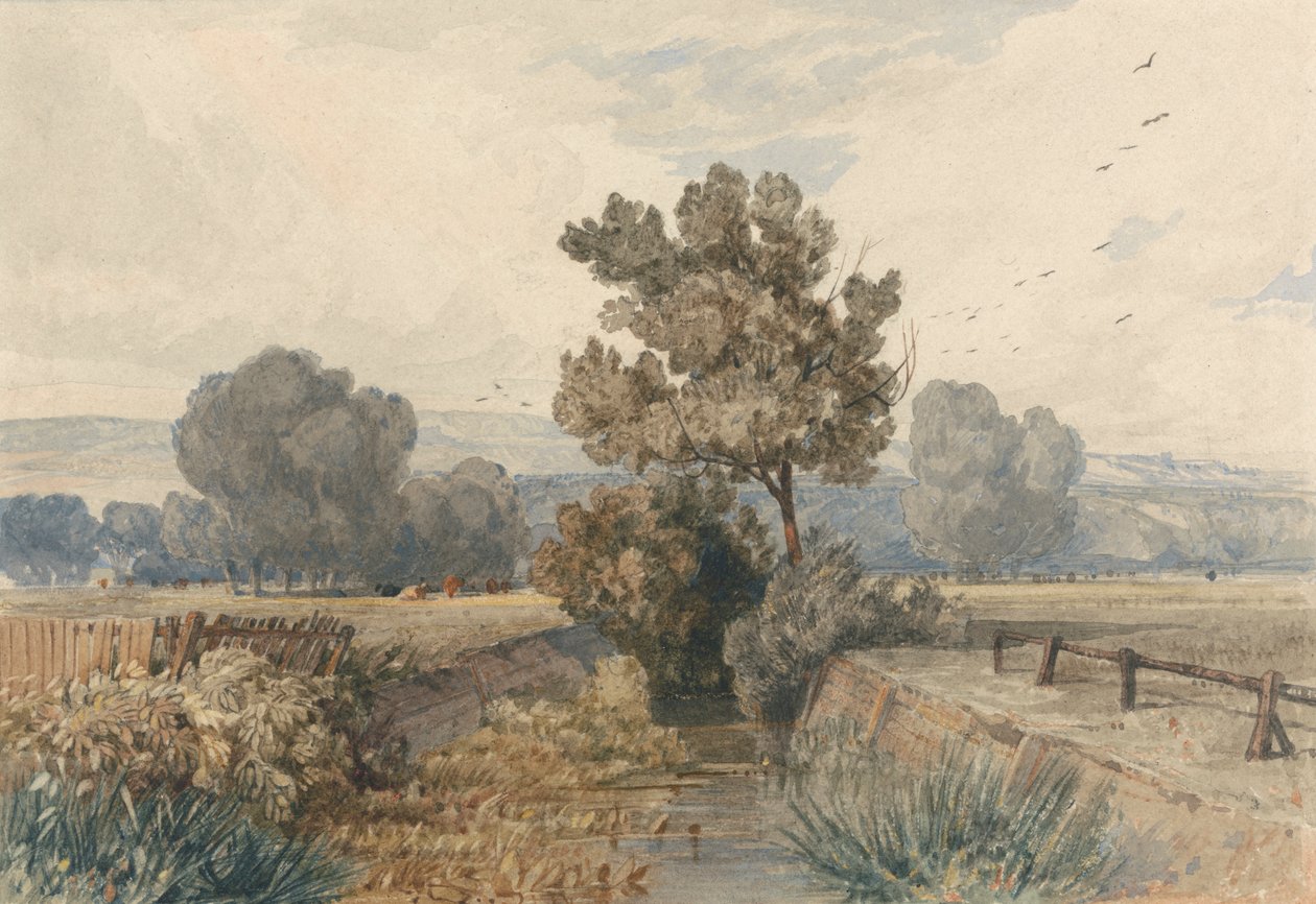 Scena w Elmham, Norfolk autorstwa Miles Edmund Cotman