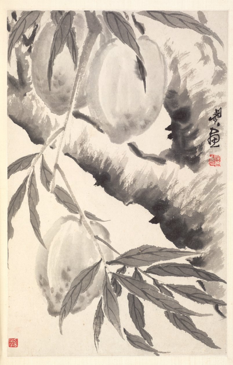 Brzoskwinie, 1788. autorstwa Min Zhen
