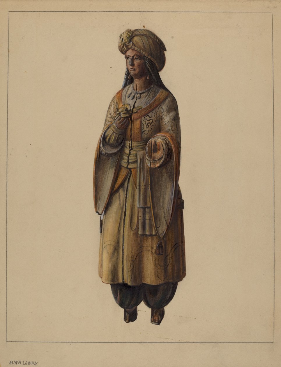 Rysunek sklepu z cygarami, c. 1937. autorstwa Mina Lowry