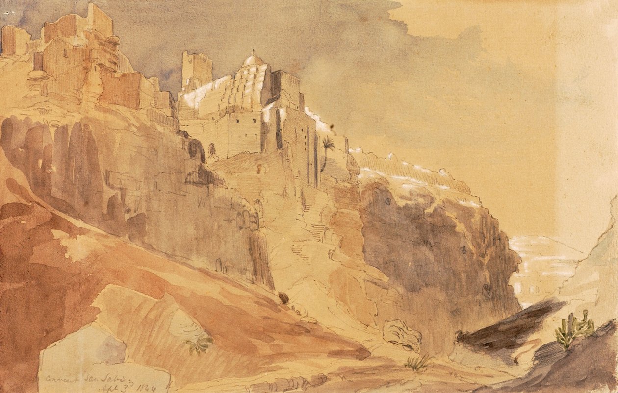 Klasztor San Sabi, 1844. autorstwa Miner Kilbourne Kellogg