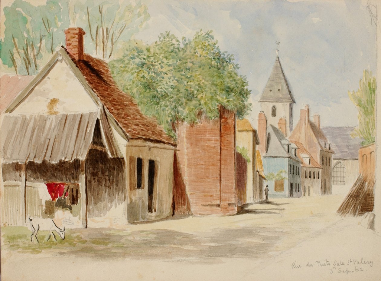 Rue du Puits Sale, St. Valery autorstwa Miner Kilbourne Kellogg