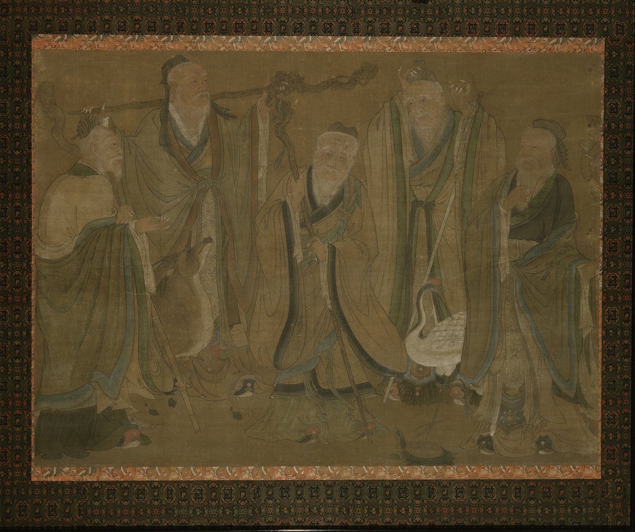 Pięciu mędrców, XV-początek XVI wieku autorstwa Ming Dynasty Chinese School