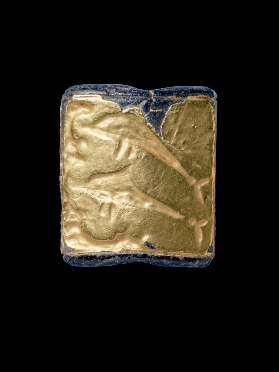 Pieczęć delfina, Kreta, środkowy minojczyk, ok. 1800-1700 p.n.e. (złoto) autorstwa Minoan