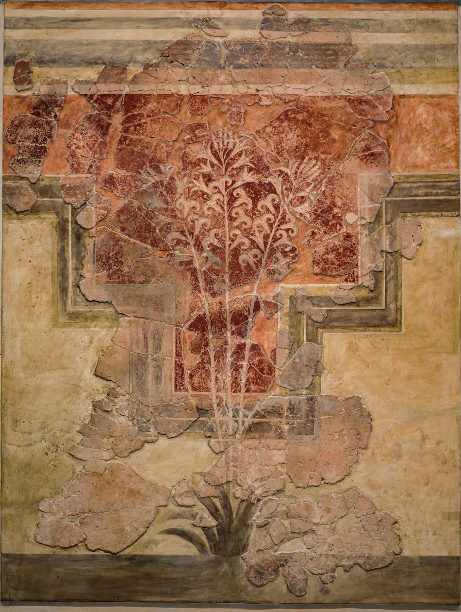 Kompozycja minojska. Panel "Fresków Lilii" autorstwa Minoan