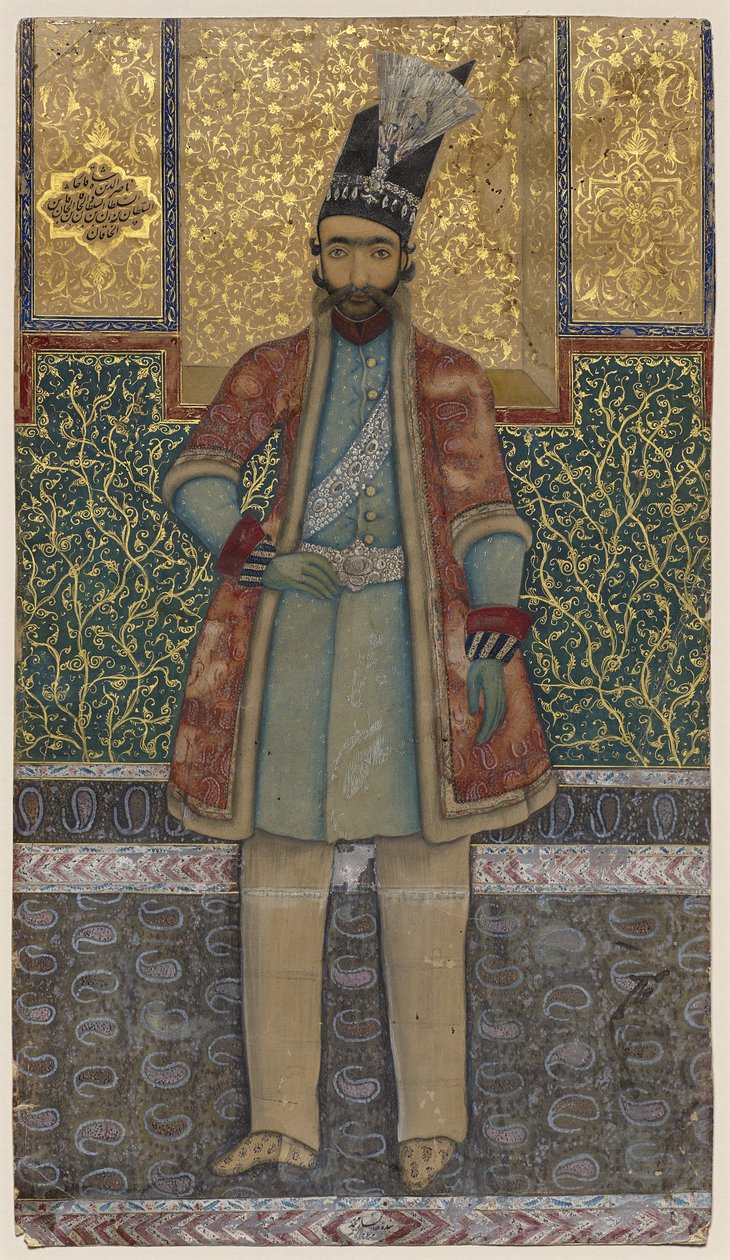Portret Nâsir-od-din Shah autorstwa Mohammed (attr.to) Esfahani