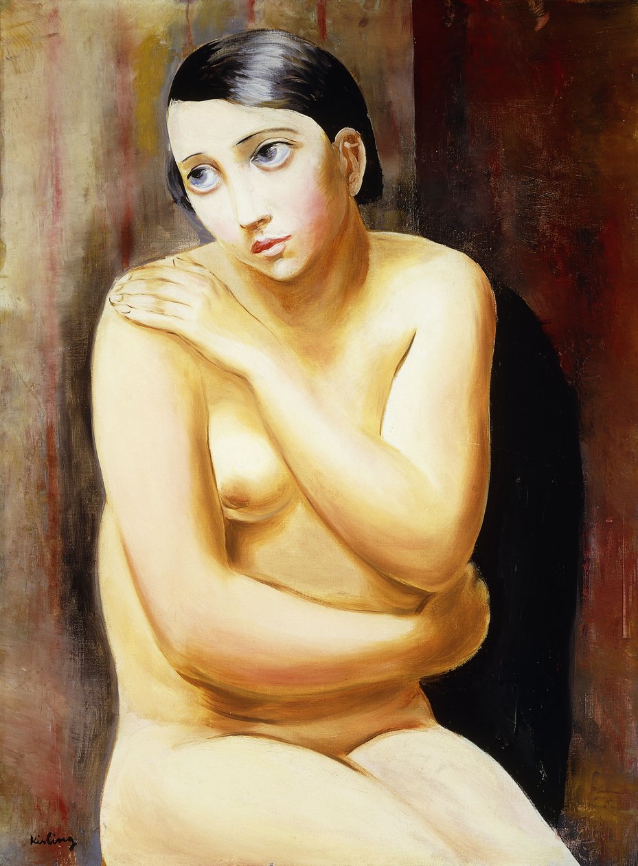 Naga kobieta siedząca; Femme Nue Assise autorstwa Moise Kisling