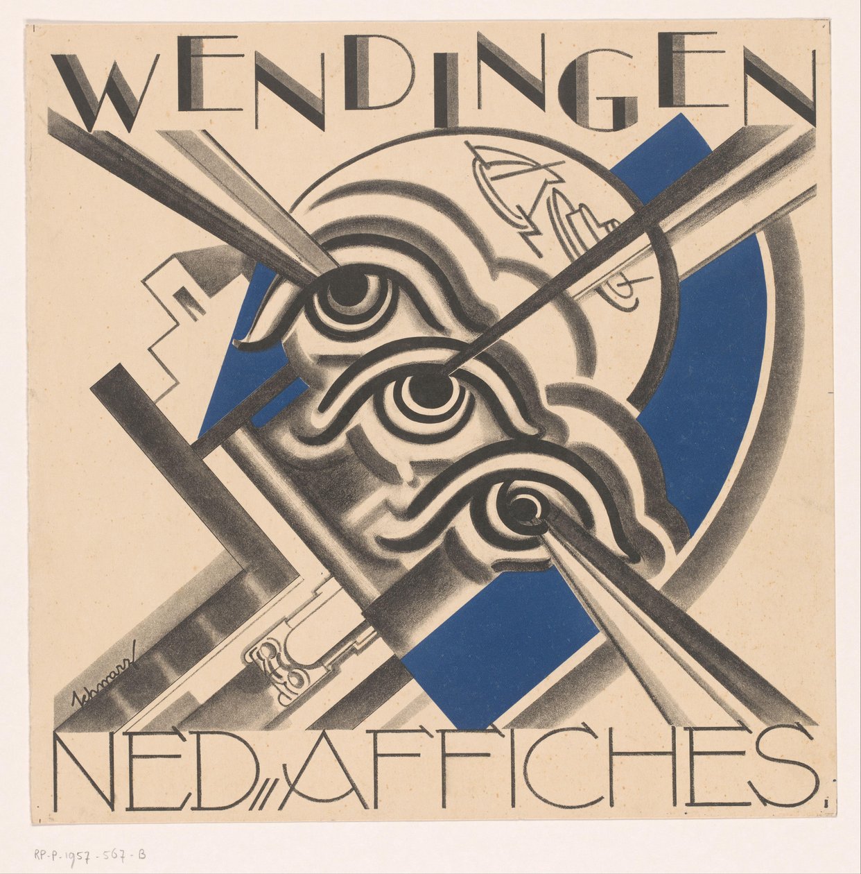 Projekt okładki dla: Wendingen, 1931 autorstwa Mommie Schwarz