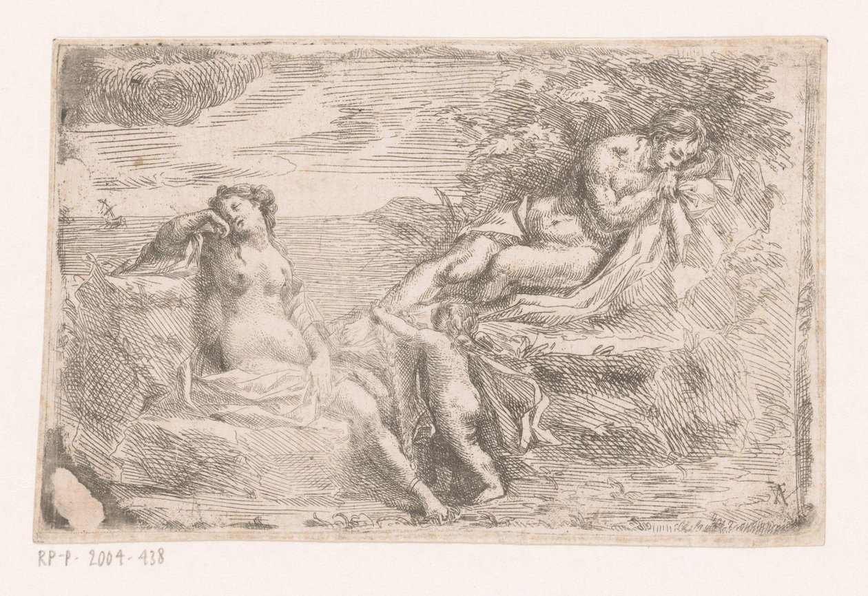 Sceny mitologiczne autorstwa Monogrammist AF (etser)