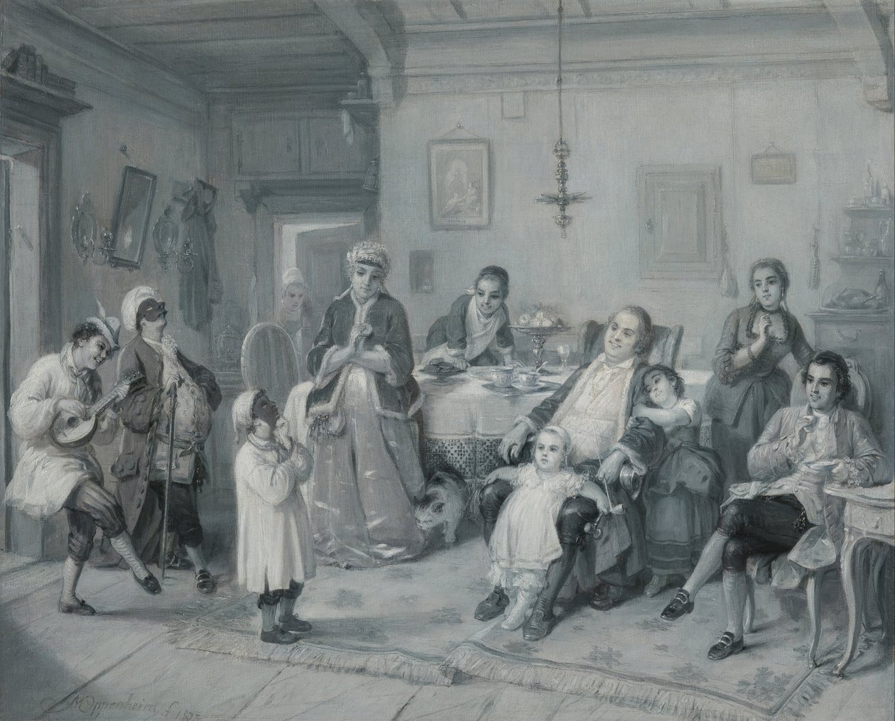 Purim (Święto Estery) (Święto Purim) autorstwa Moritz Daniel Oppenheim