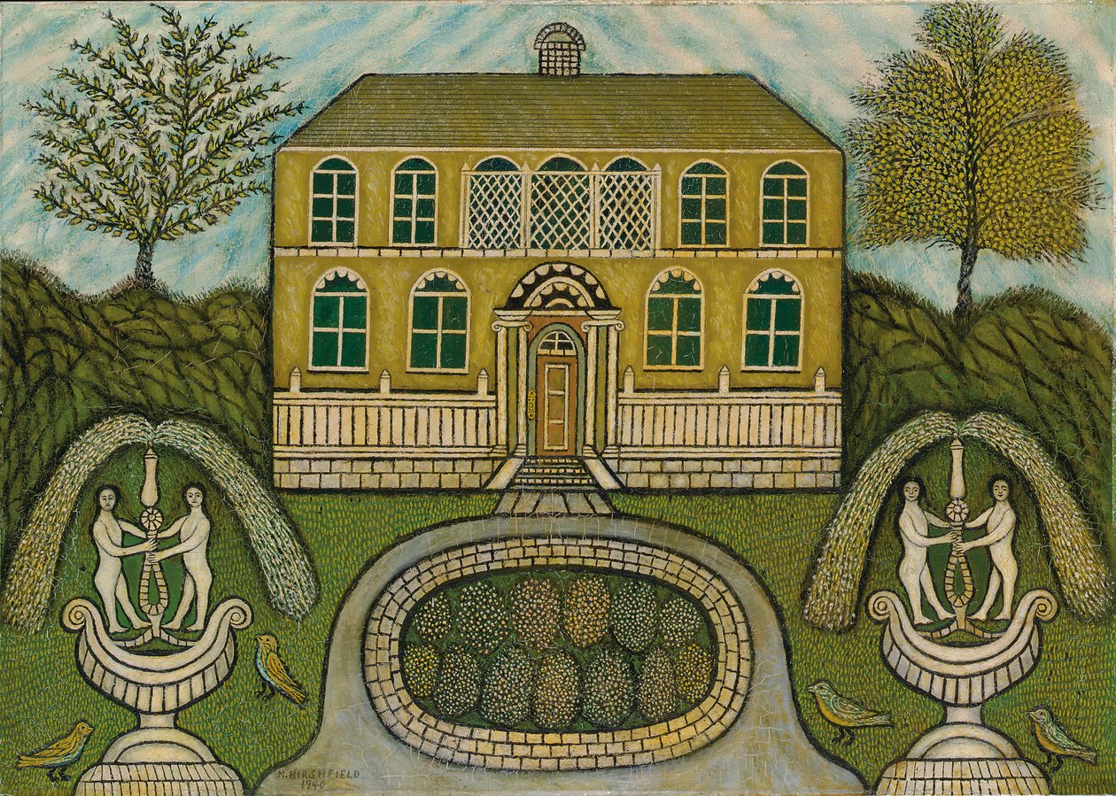 Dom z fontannami autorstwa Morris Hirshfield