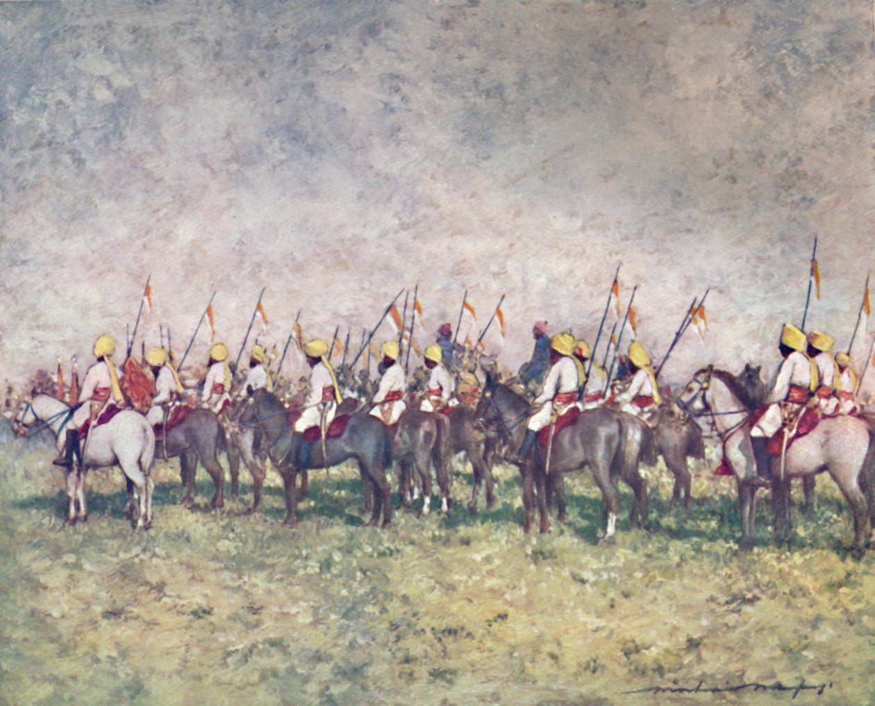 „Zasłużony Pułk Rodzimych”, 1903 autorstwa Mortimer L Menpes