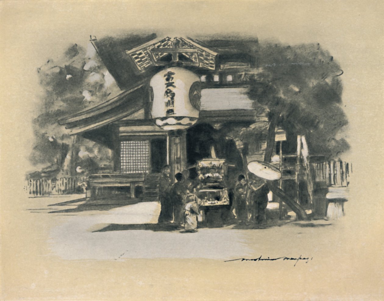 „W Kioto”, 1903 autorstwa Mortimer L Menpes