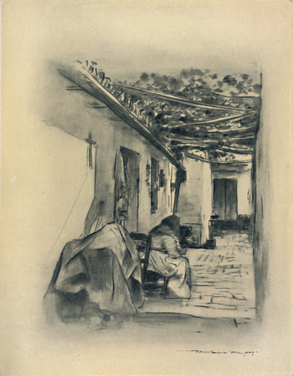 „Dziedziniec w Sewilli”, 1903. autorstwa Mortimer L Menpes