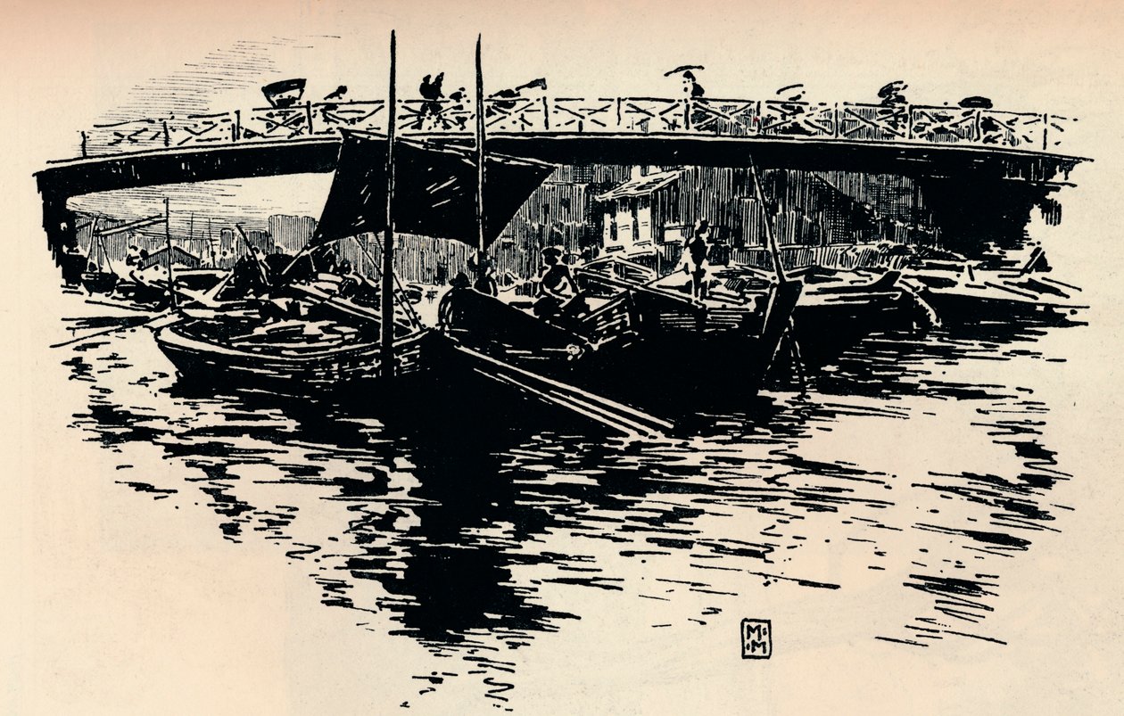 Osaka, Japonia, ok. 1900. autorstwa Mortimer L Menpes