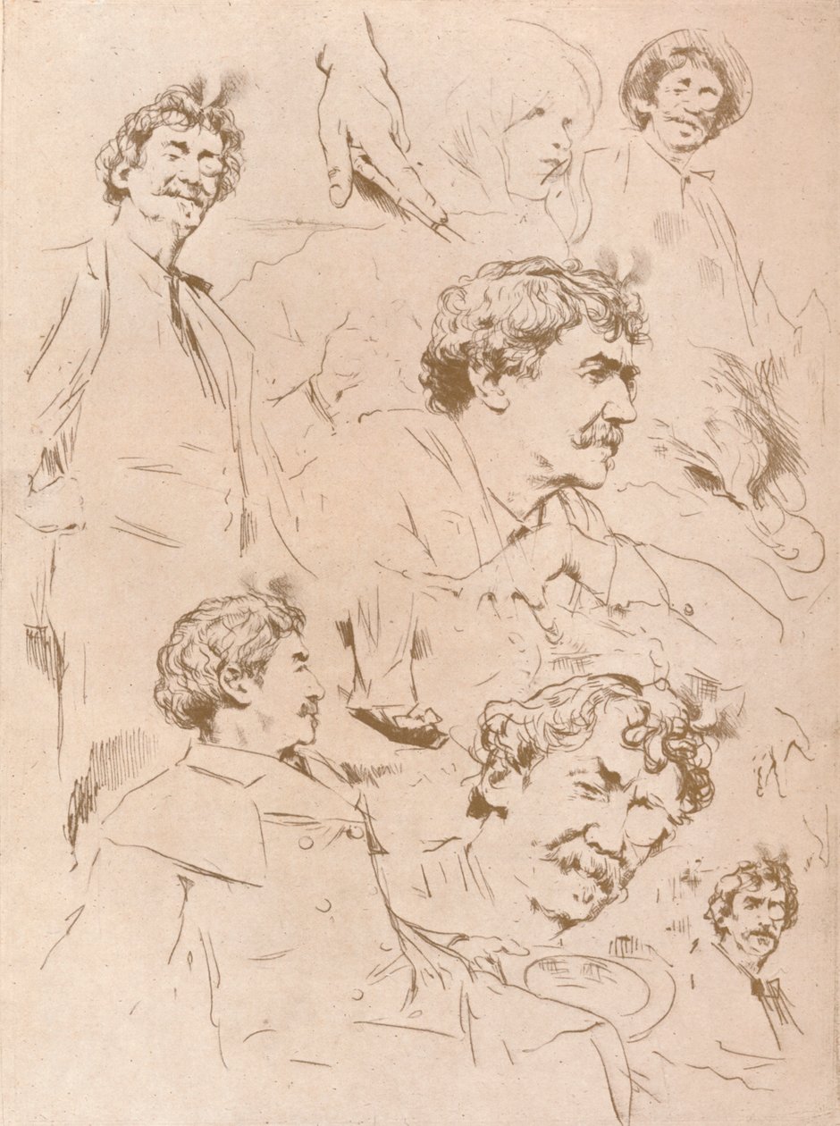 „Studia portretowe”, ok. 1880, 1904 r autorstwa Mortimer L Menpes