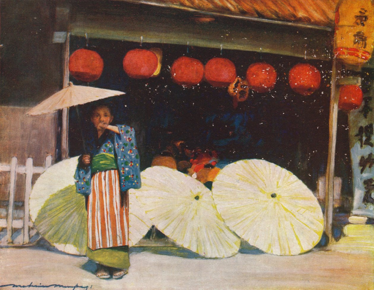 „Parasole i handel”, c1887, 1901 autorstwa Mortimer L Menpes