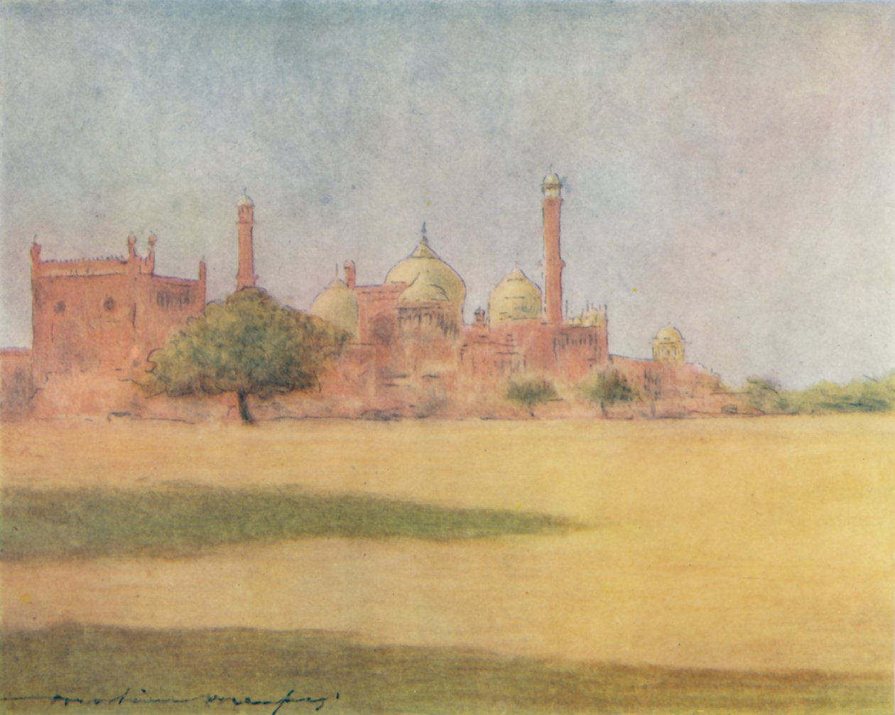 Masjid Jumna, 1905 autorstwa Mortimer Ludington Menpes