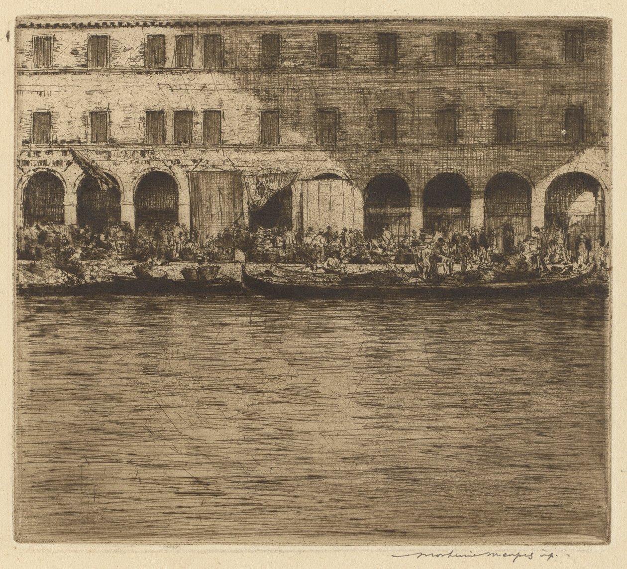 Targi Rialto, Wenecja autorstwa Mortimer Menpes