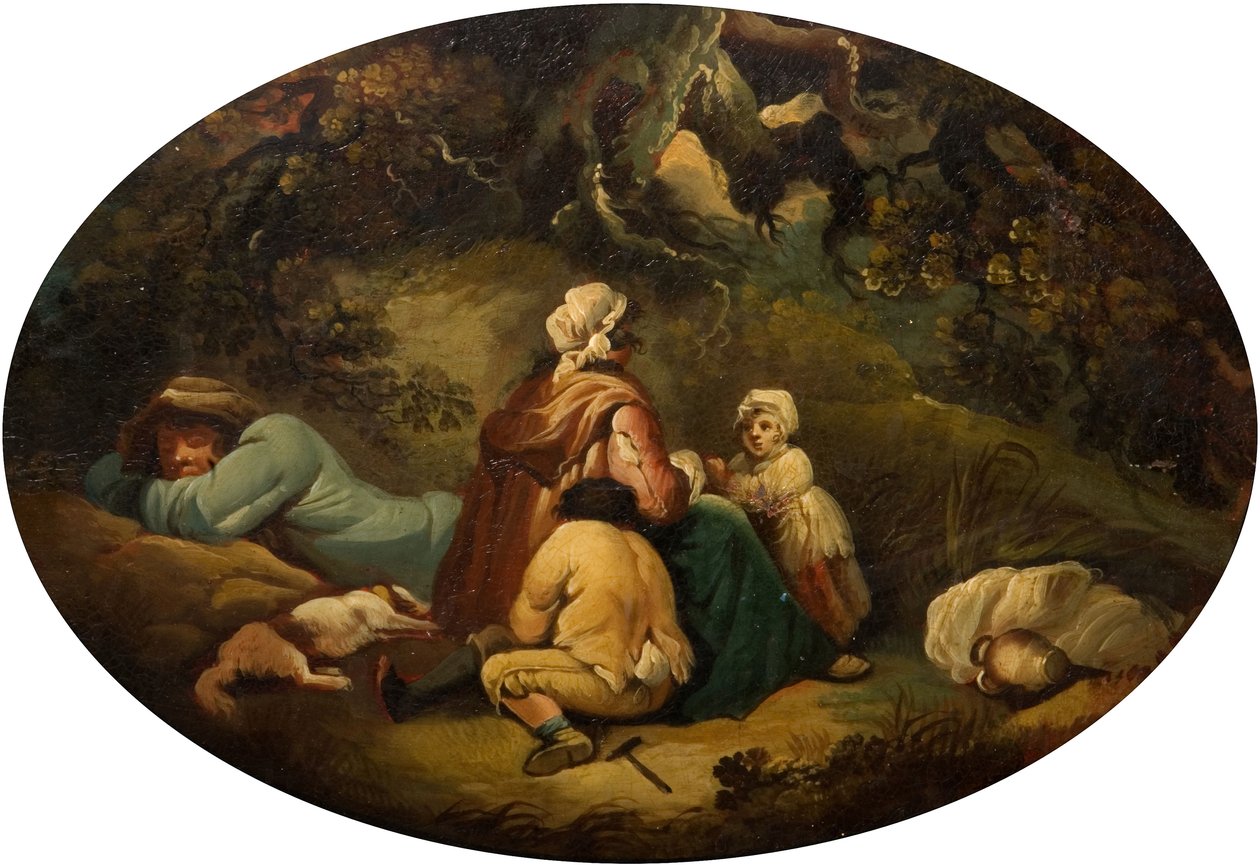 Cyganie w krajobrazie, 1804. autorstwa Moses Haughton