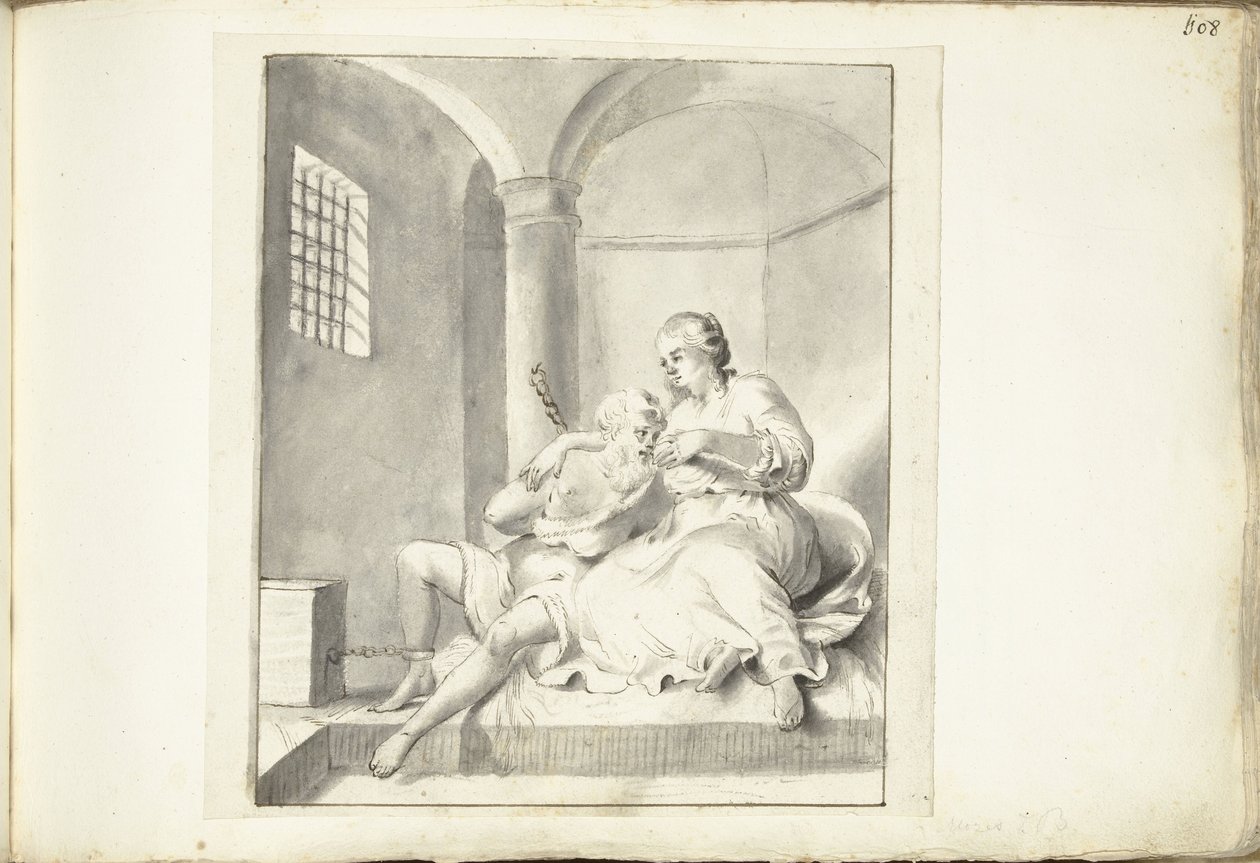 Cimon w Pero (Caritas Romana) autorstwa Moses Ter Borch