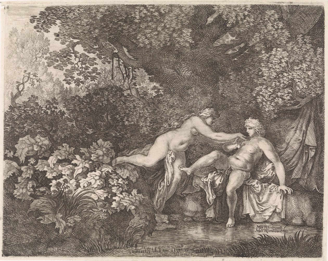 Salmacis i Hermafrodyt autorstwa Moyses van Wtenbrouck