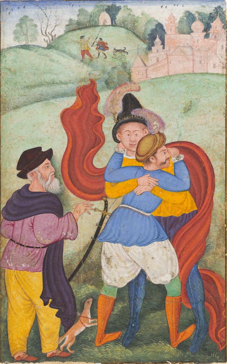 Objęcie Europejczyków, c.1590 autorstwa Mughal School