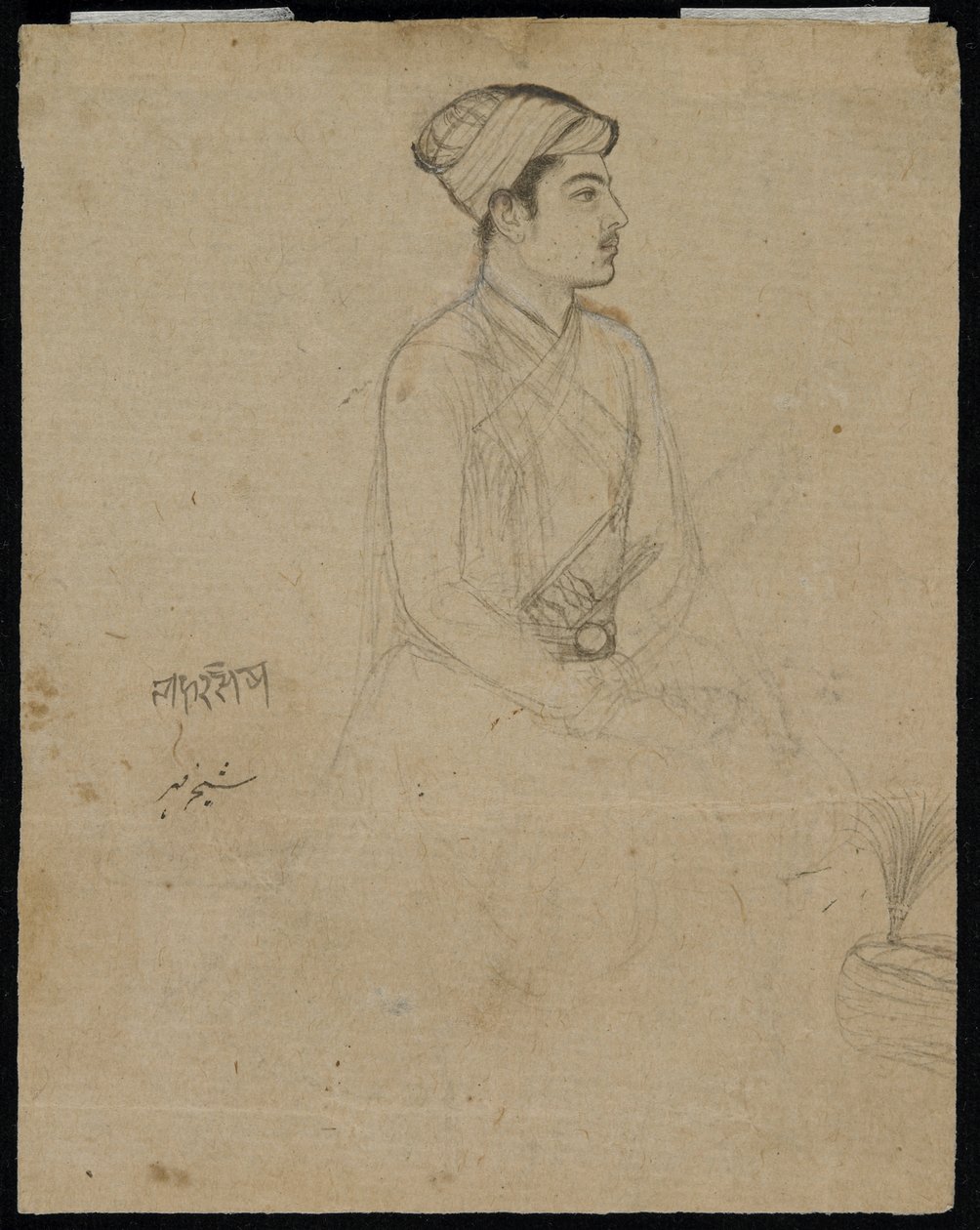 Siedzący szlachcic, połowa XVII w. autorstwa Mughal School