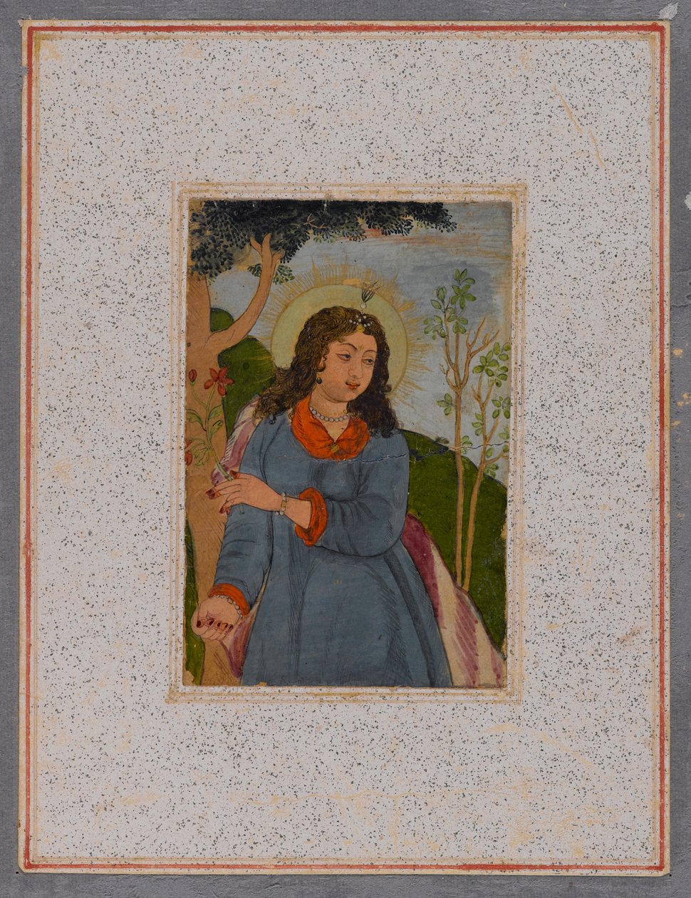 Anioł, po 1675 (wc na papierze) autorstwa Mughal School