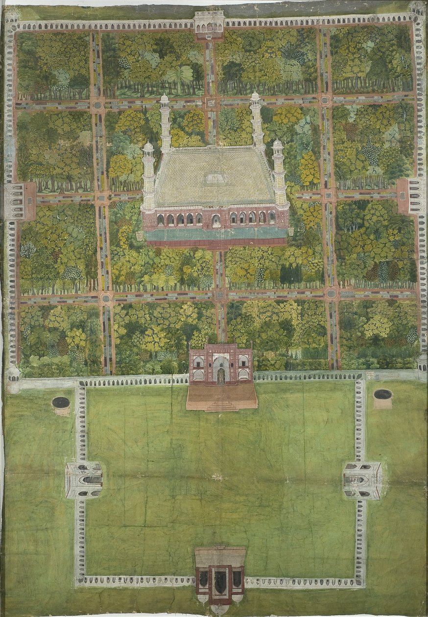 Mauzoleum Dżahangira w Lahore, 1770 r. autorstwa Mughal School