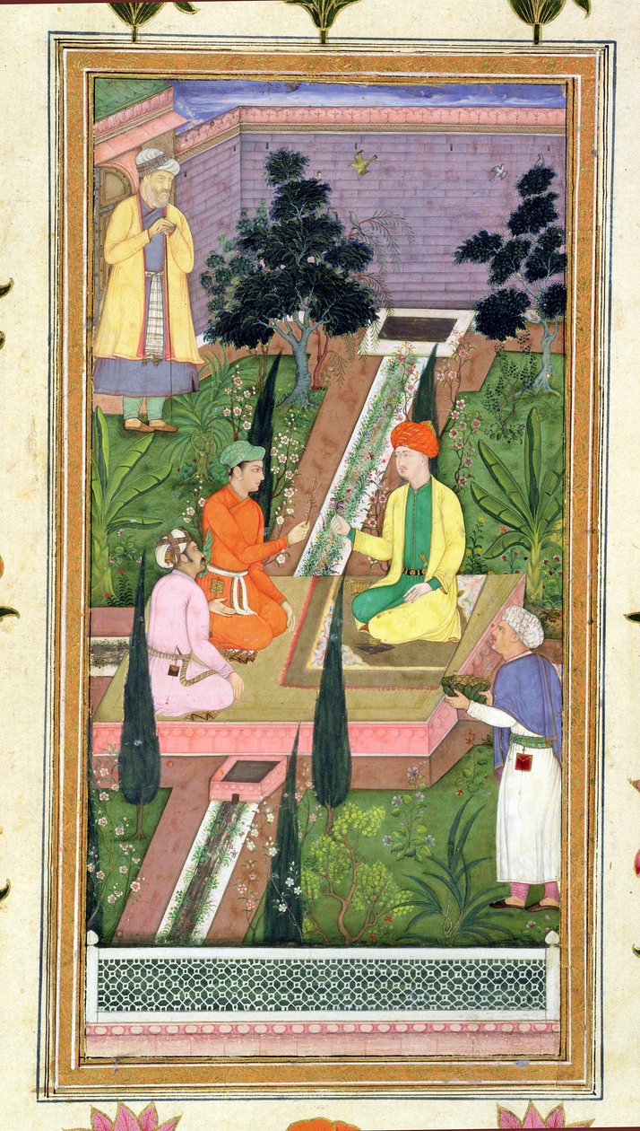 Ogrody wodne, z Clive Album autorstwa Mughal School