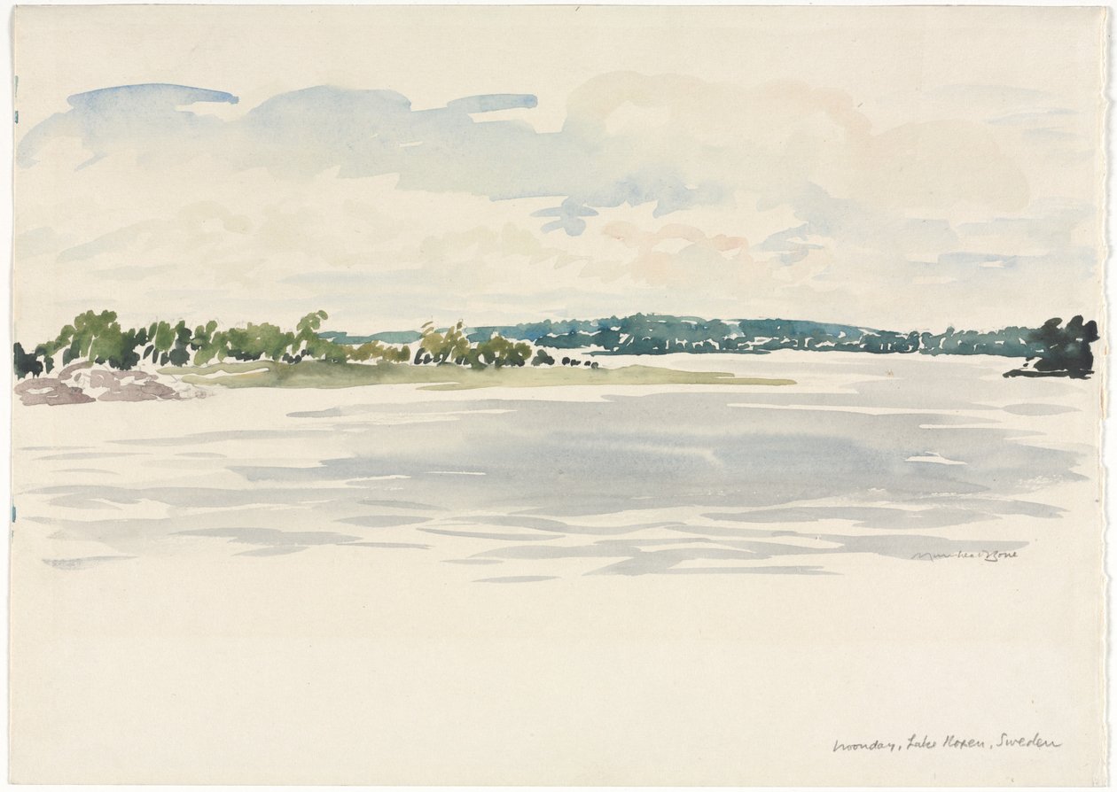Noonday, jezioro Noxen, Szwecja autorstwa Muirhead Bone