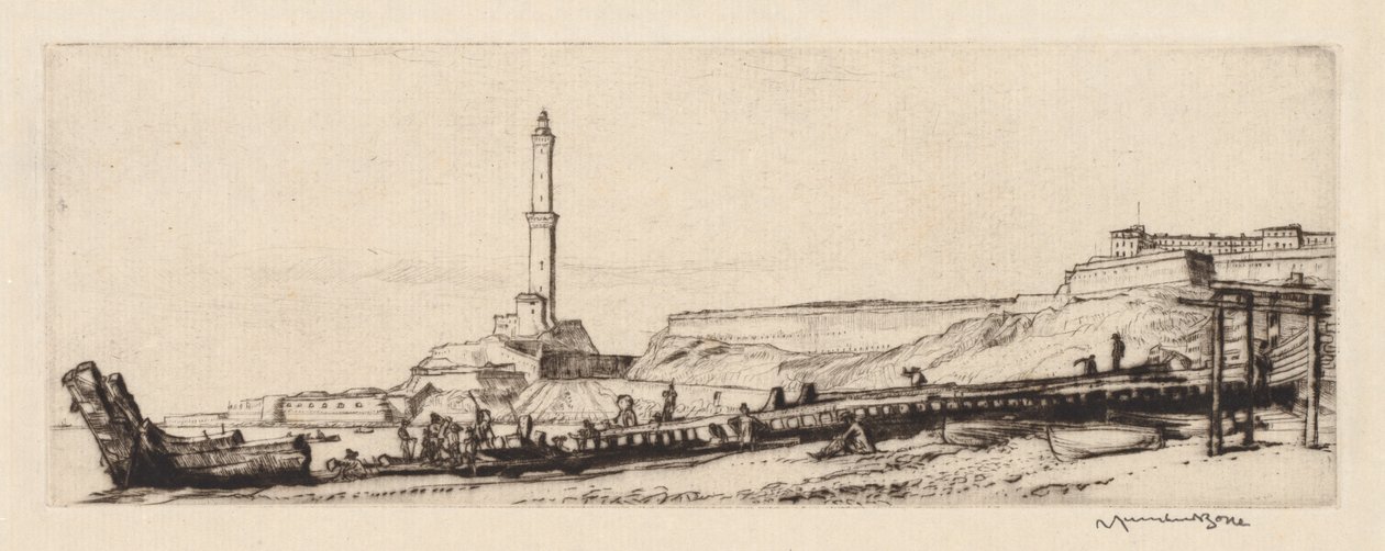 Langterna, Genua autorstwa Muirhead Bone