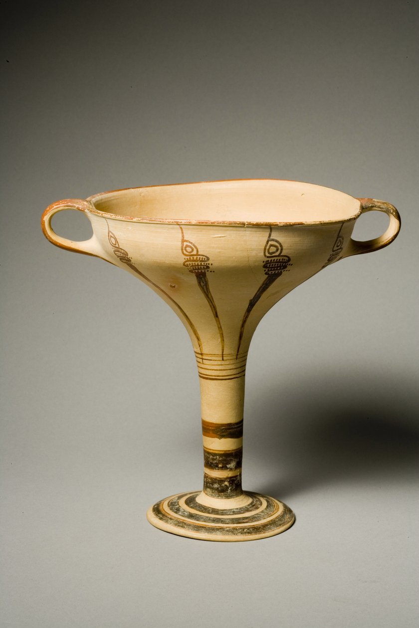 Kilix łodygowy (ceramiczny) autorstwa Mycenaean