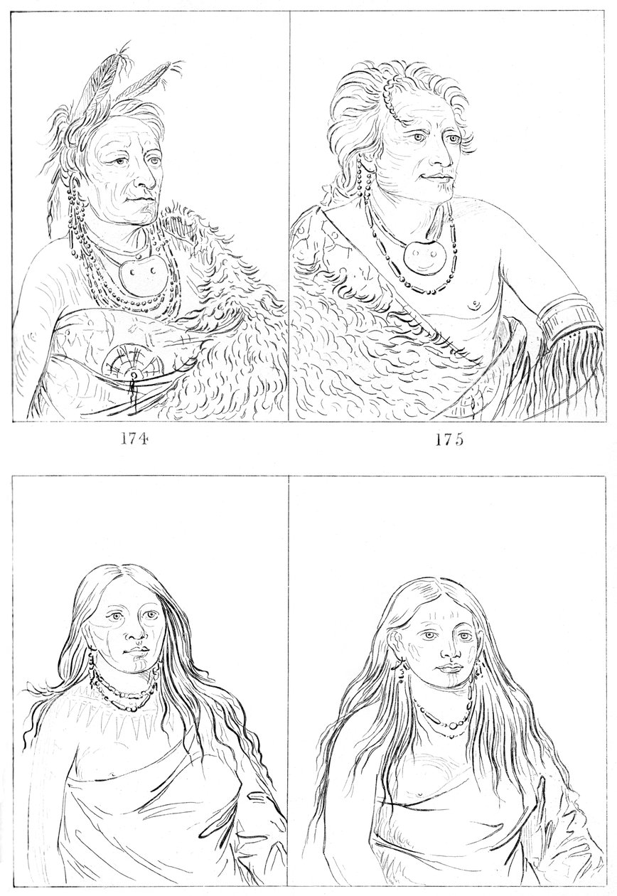 Pawnees, 1841. autorstwa Myers and Co