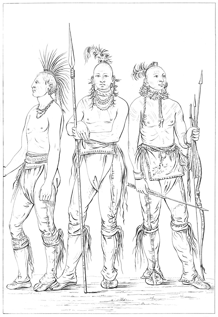 Trzech dzielnych Osagów, 1841. autorstwa Myers and Co